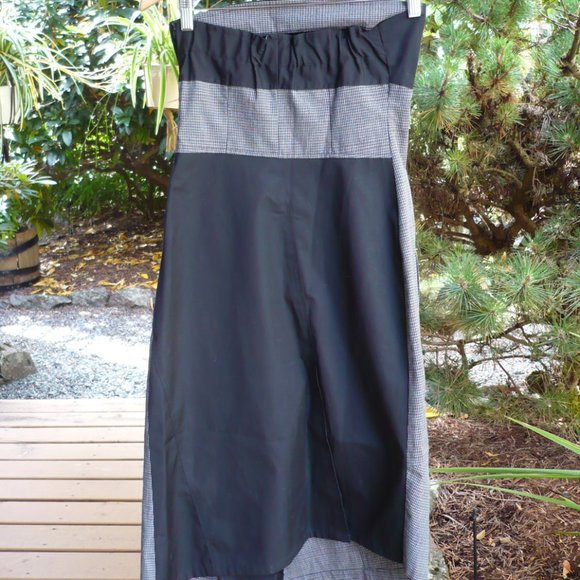 Wool Blend Strapless Trench Coat OOAK Modern Mobster Dress - Picture 4 of 15